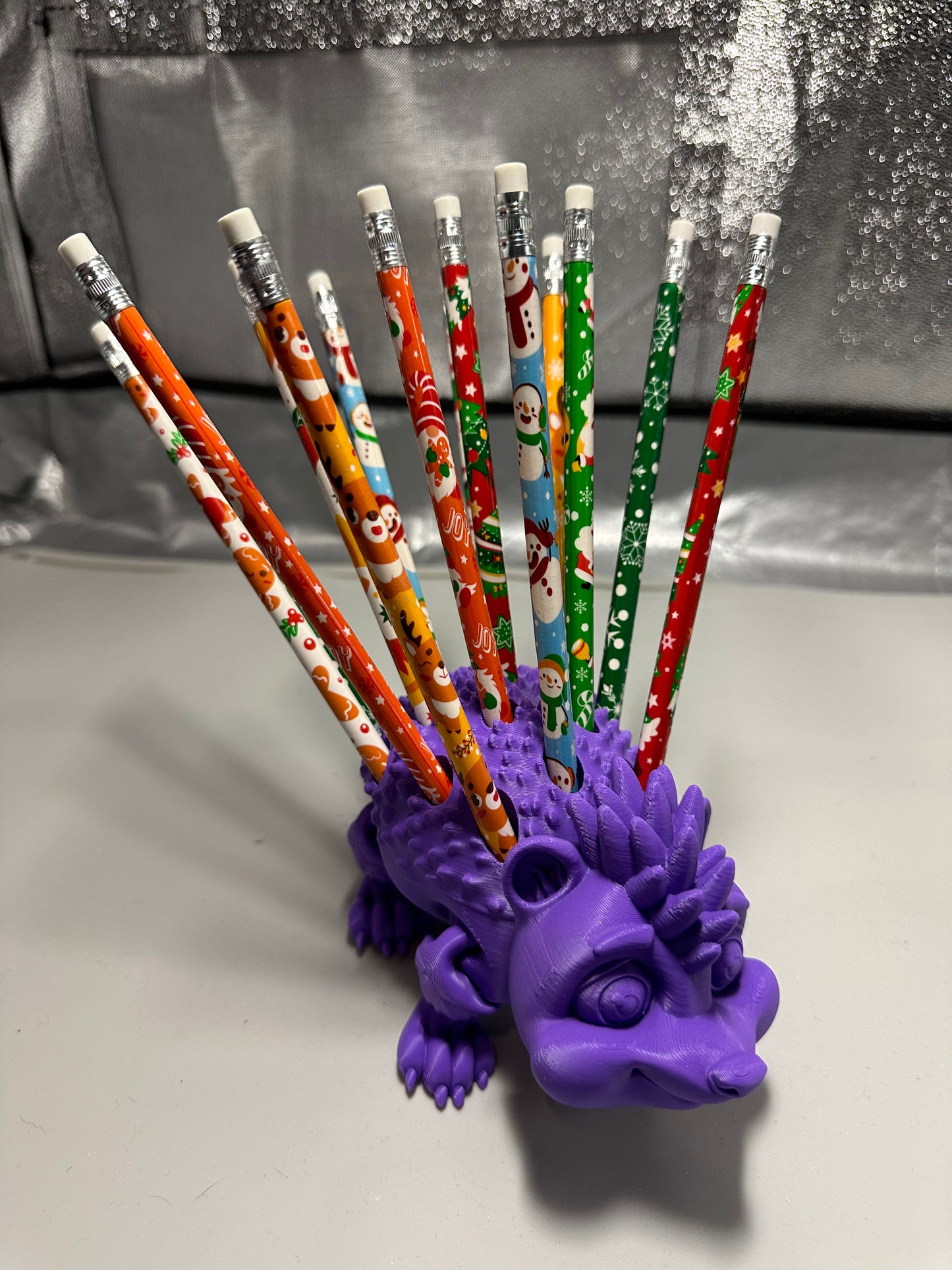 Porcupine pencil holder