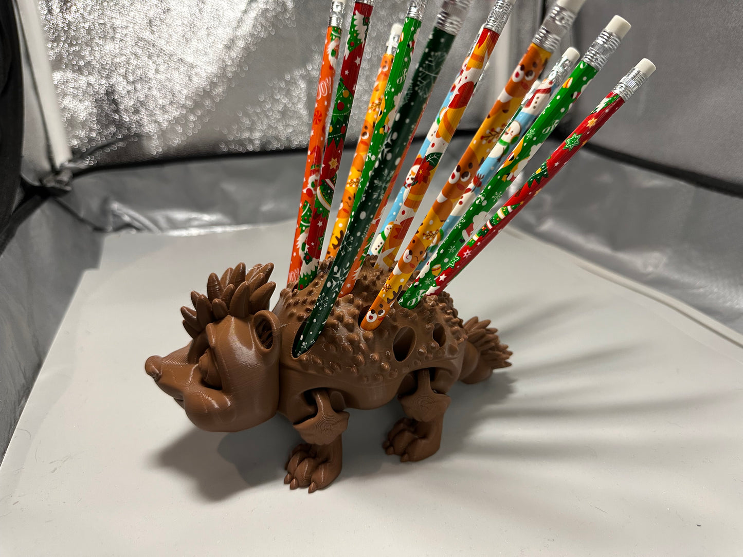 Porcupine pencil holder