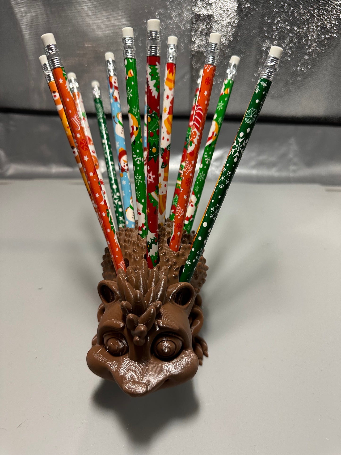 Porcupine pencil holder