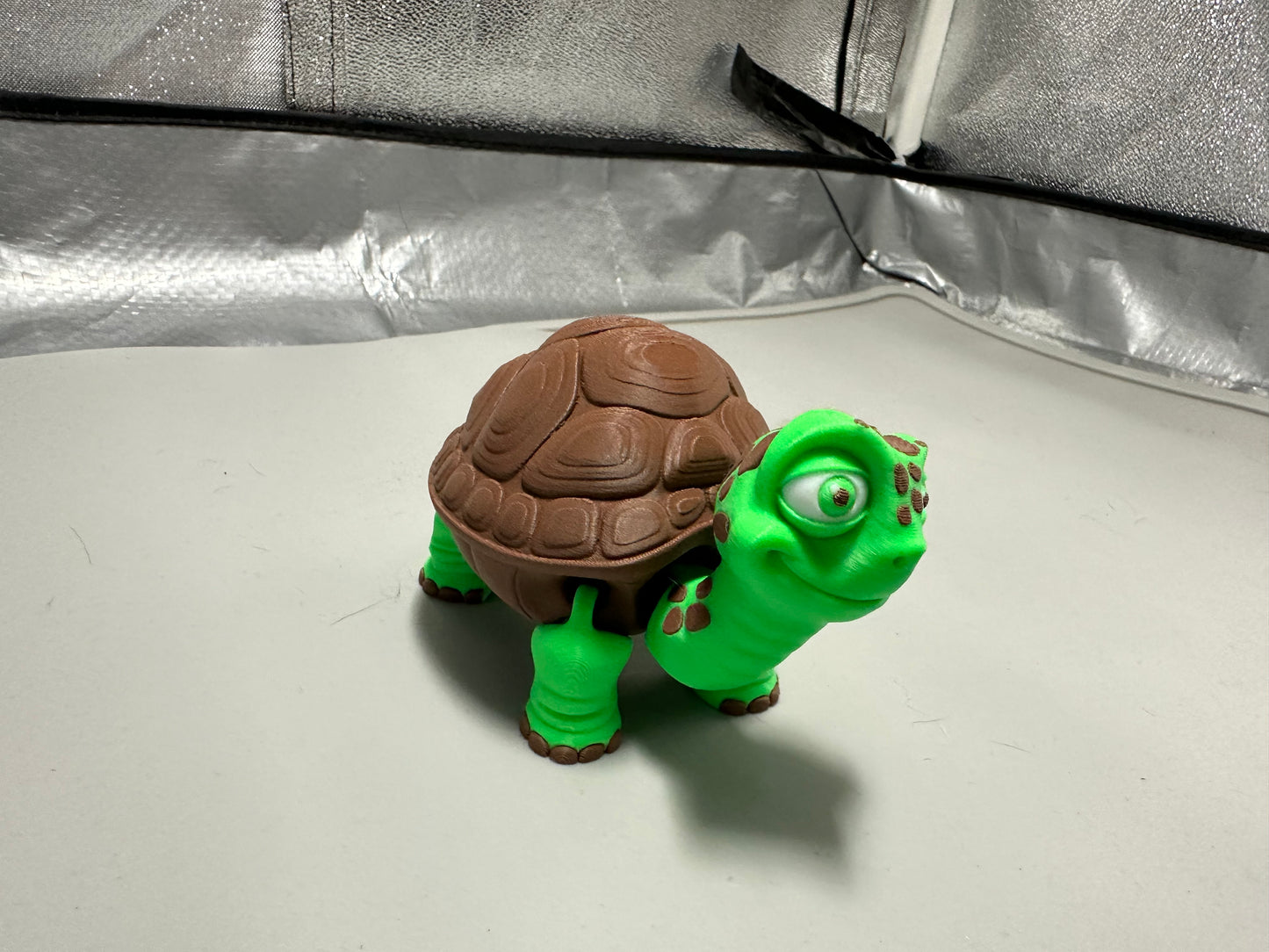 Turtle with storage compartment